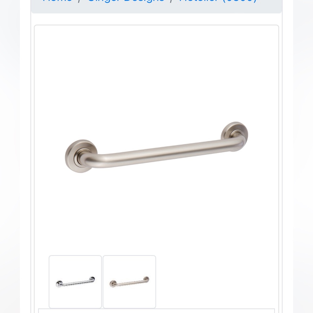 Brand new GINGER HOTELIER 16” GRAB BAR 0361-15 SATIN NICKEL